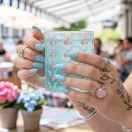 Caneca De Café Vidro Jateado Bloom