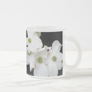 Caneca De Café Vidro Jateado Blossomas de Dogwood Oriental - Cornus florida