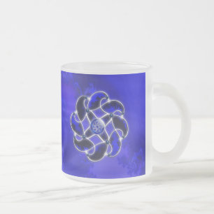 Caneca De Café Vidro Jateado Blue As Sea Mug