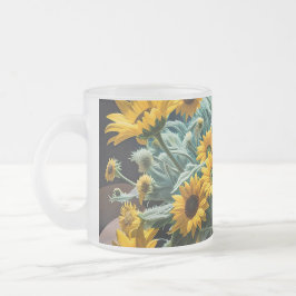 Caneca De Café Vidro Jateado Bodegón Flores y Noche 1 - 001