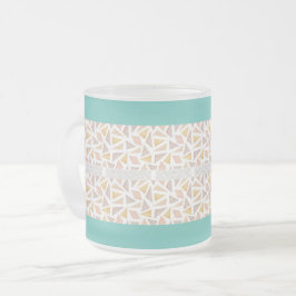 Caneca De Café Vidro Jateado Boho Pattern Design