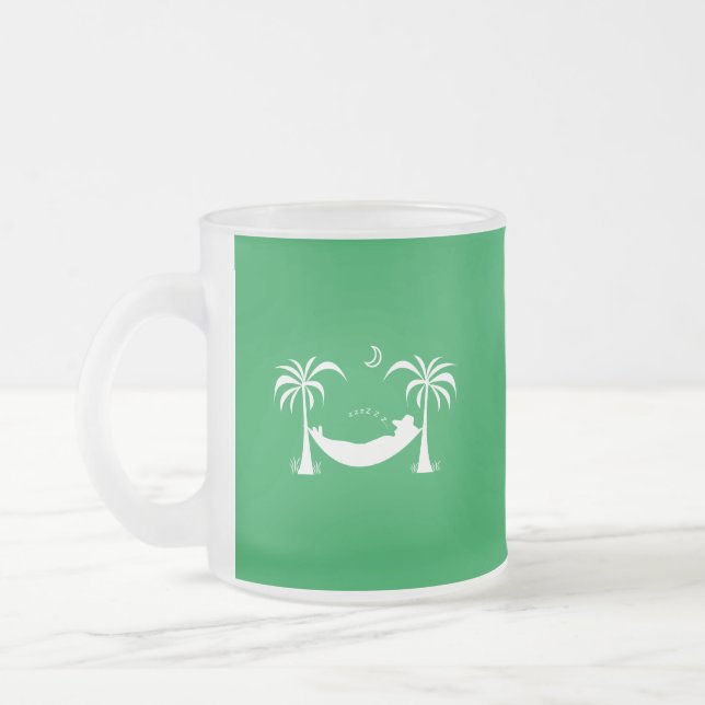 Caneca De Café Vidro Jateado Bombardeamento de Hammock (Esquerda)