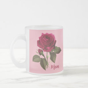 Caneca De Café Vidro Jateado Bonito Cama De Vidro De Fosco Para Mãe - Editável