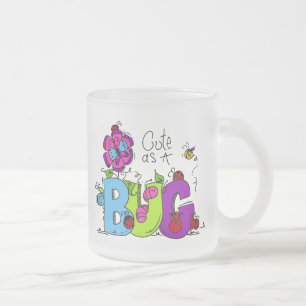 Caneca De Café Vidro Jateado Bonito como um inseto