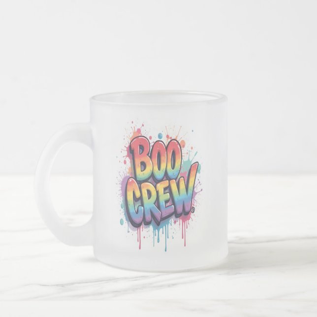 Caneca De Café Vidro Jateado Boo Crew Mug (Esquerda)