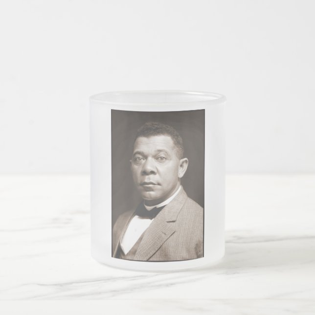 Caneca De Café Vidro Jateado Booker Washington: Educador Afro-Americano (Centro)