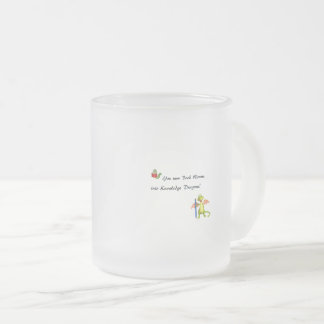 Caneca De Café Vidro Jateado Bookworms se tornam Dragões do Conhecimento