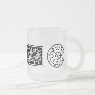 Caneca De Café Vidro Jateado Borda