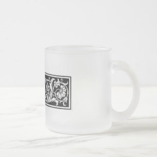 Caneca De Café Vidro Jateado Borda