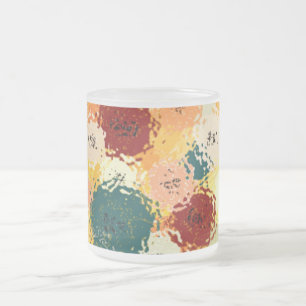 Caneca De Café Vidro Jateado Botões em caneca Fosco de vidro