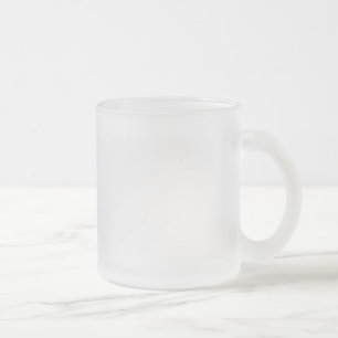 Caneca De Café Vidro Jateado Branco