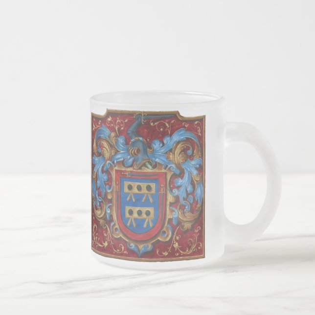 Caneca De Café Vidro Jateado Brasão medieval (Direita)