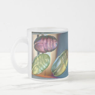 Caneca De Café Vidro Jateado Brilhante Sra. Beetle I