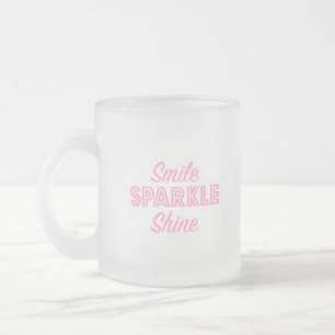Caneca De Café Vidro Jateado Brilho da faísca do sorriso