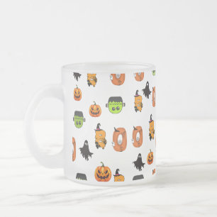 Caneca De Café Vidro Jateado Bruxa Assustadora de Halloween, Casa Assombrada, L