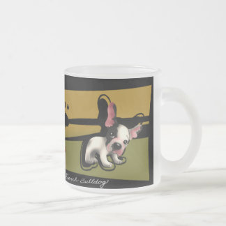 Caneca De Café Vidro Jateado Buldogue francês A