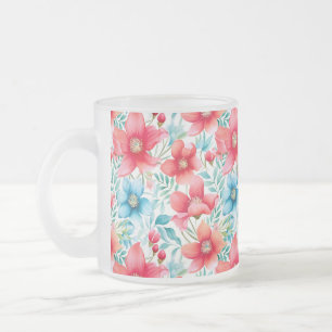 Caneca De Café Vidro Jateado Buquê charmoso Ranya Pattern-65292