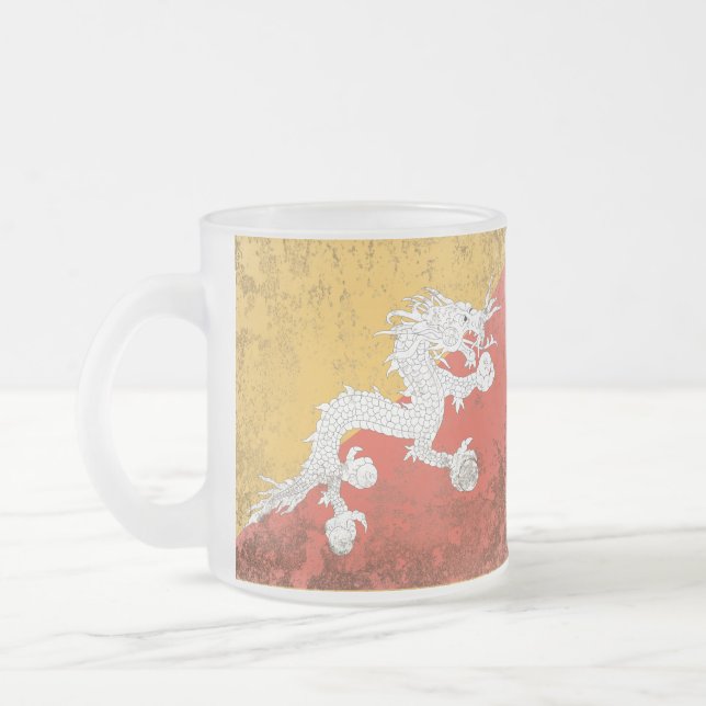 Caneca De Café Vidro Jateado Butão (Esquerda)