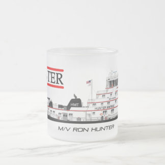 Caneca De Café Vidro Jateado Caçador do M/V Ron