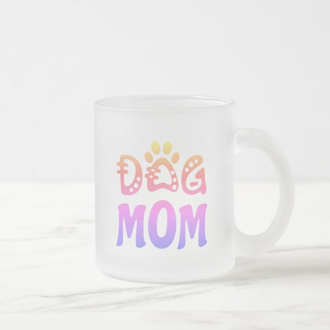 Caneca De Café Vidro Jateado Cachorro Mãe (Direita)