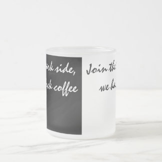 Caneca De Café Vidro Jateado Café Branco E Preto