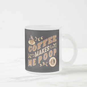 Caneca De Café Vidro Jateado Café Engraçado Faz-Me Pop