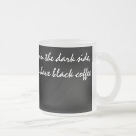 Caneca De Café Vidro Jateado Café preto e branco