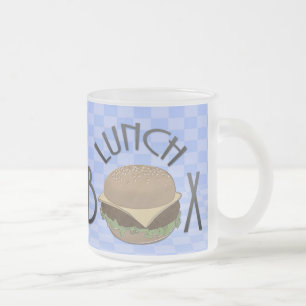 Caneca De Café Vidro Jateado caixa de lanche