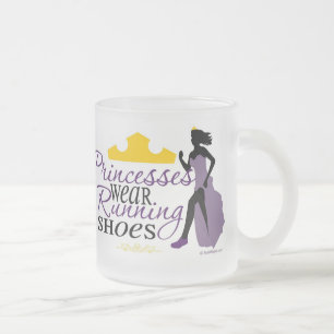 Caneca De Café Vidro Jateado Calçados Running das princesas Vestir-se