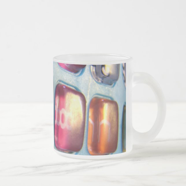 Caneca De Café Vidro Jateado Calculadora (Direita)