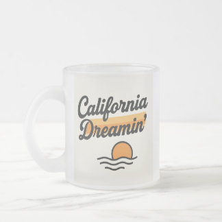 Caneca De Café Vidro Jateado California Dreamin