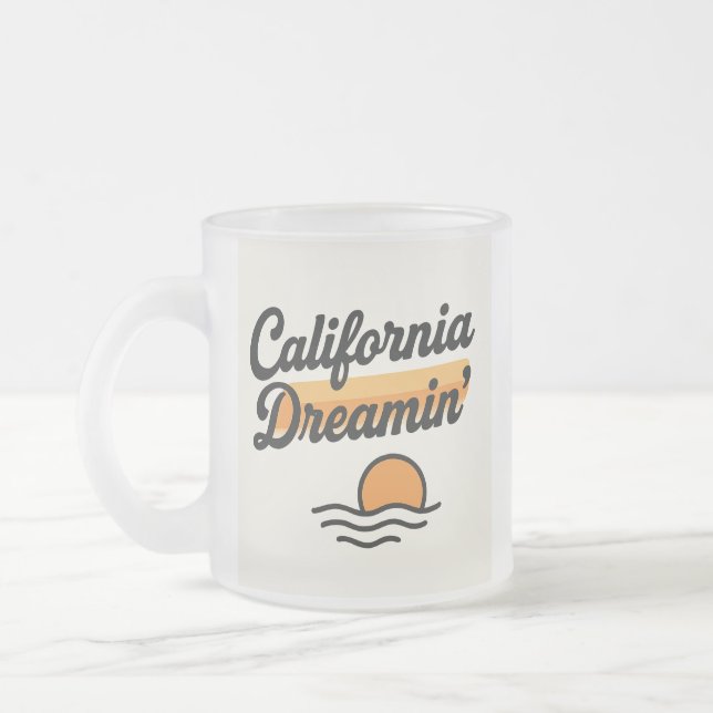 Caneca De Café Vidro Jateado California Dreamin (Esquerda)