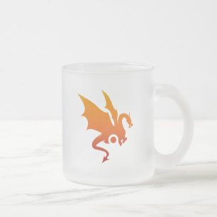Caneca De Café Vidro Jateado Calor do dragão