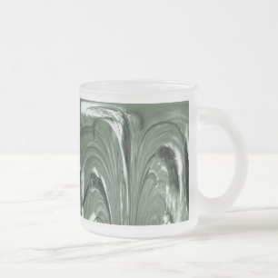 Caneca De Café Vidro Jateado Cama de vidro cattail - Abstrato