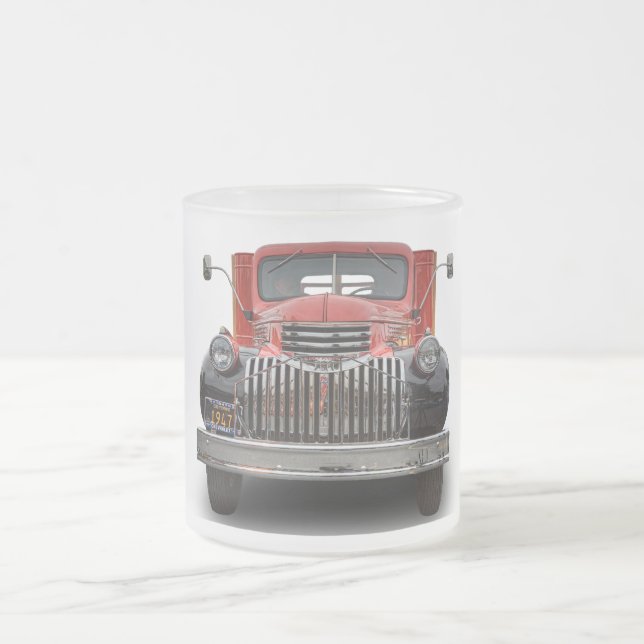 CANECA DE CAFÉ VIDRO JATEADO CAMINHÃO 1947 DA ESTACA DE CHEVROLET (Centro)