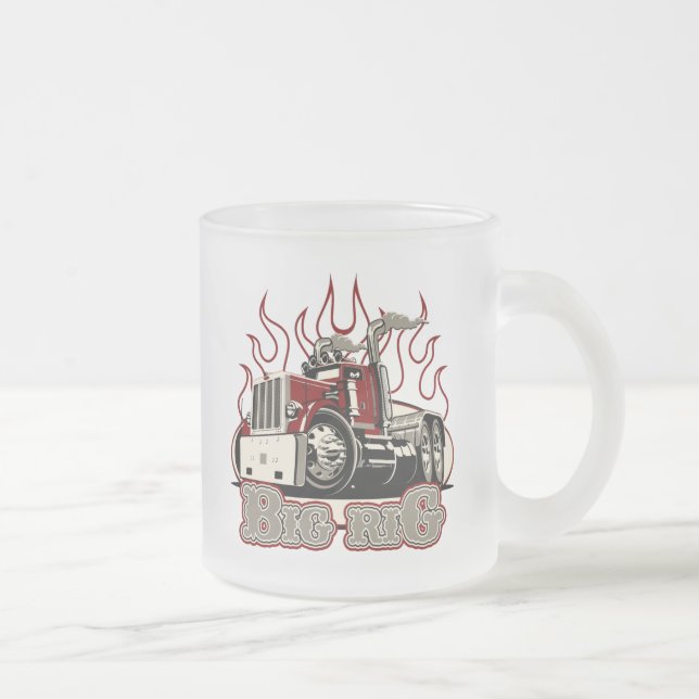 Caneca De Café Vidro Jateado Caminhão de animação (Direita)