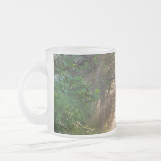Caneca De Café Vidro Jateado Caminho da Floresta (Esquerda)