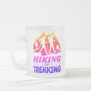 Caneca De Café Vidro Jateado Caminho ou Trekking