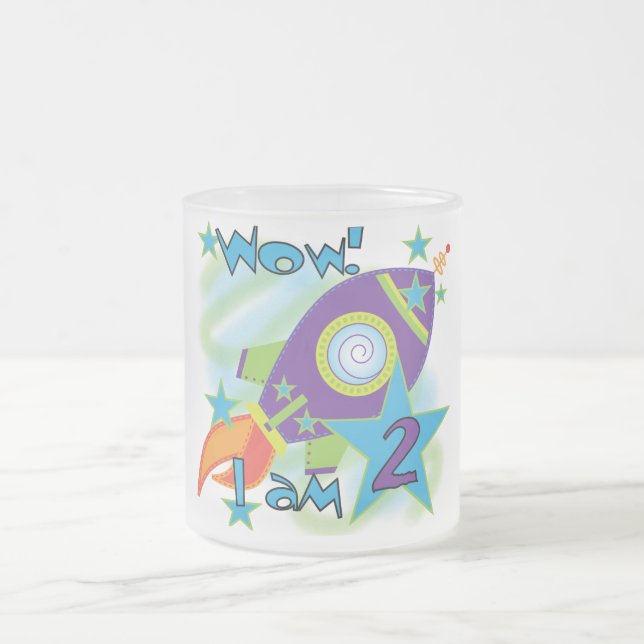 Caneca De Café Vidro Jateado Camisas de segundo aniversário e presentes para na (Centro)