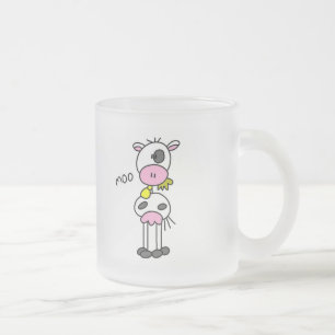 Caneca De Café Vidro Jateado Camisas e Presentes da Vaca que Faz Muu
