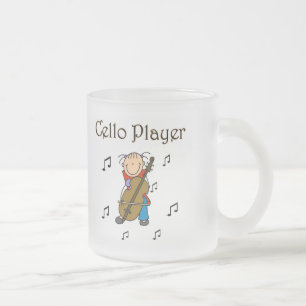 Caneca De Café Vidro Jateado Camisas e Presentes para Violoncelista