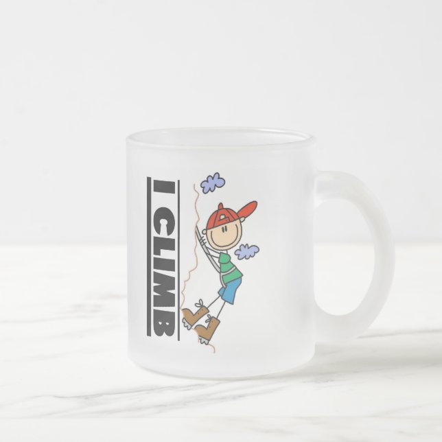Caneca De Café Vidro Jateado Camiseta e presentes da escalada (Direita)