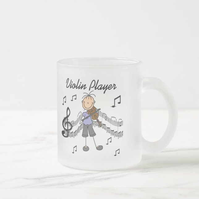 Caneca De Café Vidro Jateado Camiseta e presentes do jogador do violino da (Direita)