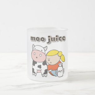 Caneca De Café Vidro Jateado Camiseta e presentes do suco do MOO