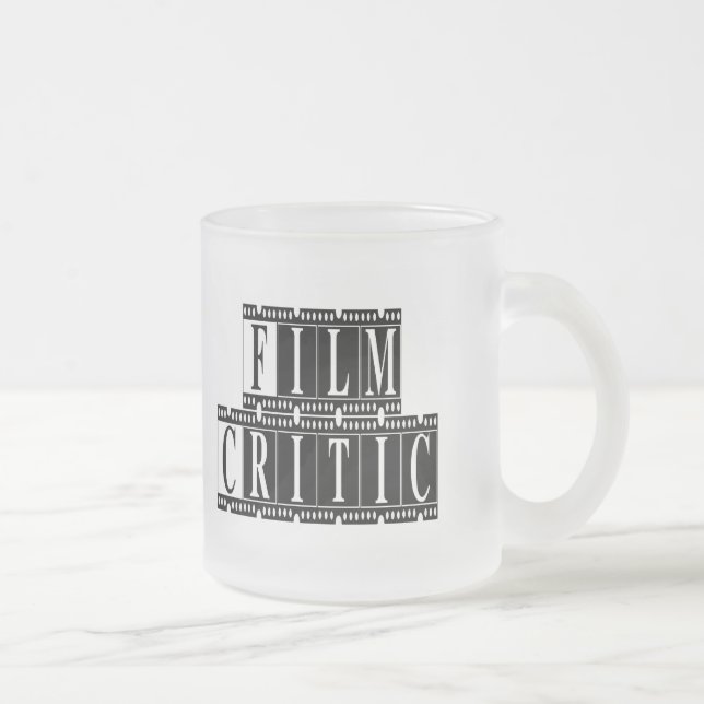 Caneca De Café Vidro Jateado Camisetas e presentes críticos de filmes. (Direita)