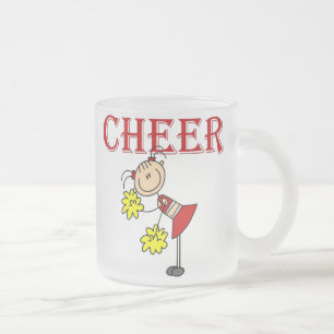 Caneca De Café Vidro Jateado Camisetas e Presentes da líder de torcida em desen