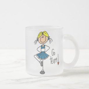 Caneca De Café Vidro Jateado Camisetas e Presentes da Líder de Torcida Figura d