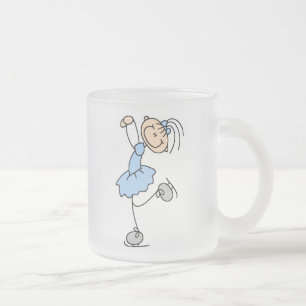 Caneca De Café Vidro Jateado Camisetas e Presentes da Patinadora Artística Meni