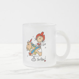 Caneca De Café Vidro Jateado Camisetas e Presentes da Vaqueira de Figuras Simpl
