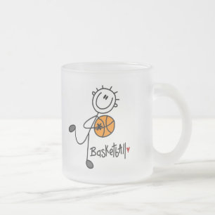 Caneca De Café Vidro Jateado Camisetas e Presentes de Basquete de Boneco Palito